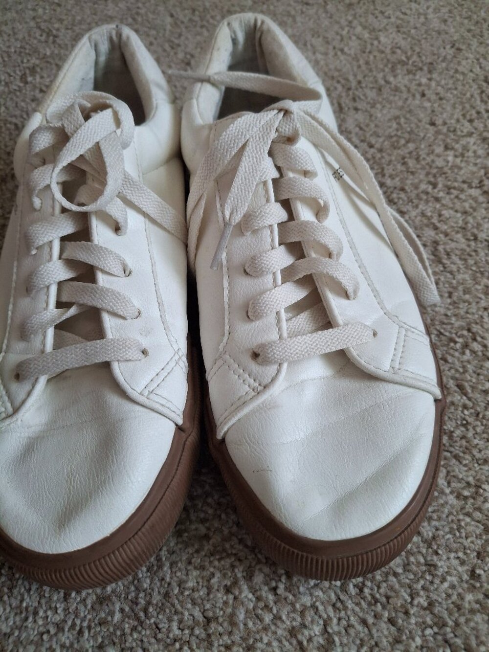 French Connection White Lace-Up Sneakers – Women's Size 8